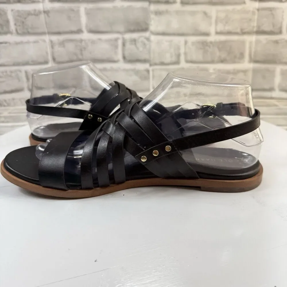 Cole Haan Francie Women’s Size 8.5 Black Strappy Casual Flat Sandals